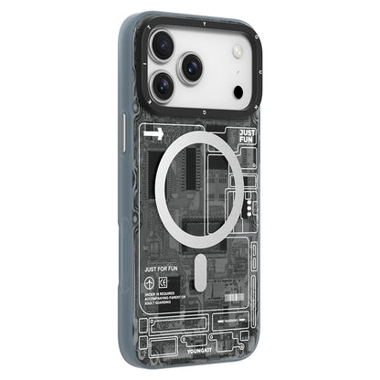 iPhone 17 Pro Max Kılıf M-safe Şarj Özellikli Kamera Denetim Butonlu Youngkit Technology Serisi Kapak
