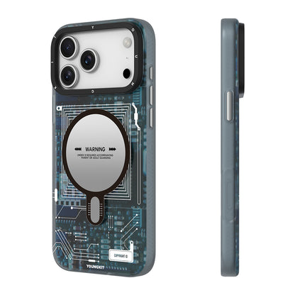 iPhone 17 Pro Max Kılıf M-safe Şarj Özellikli Kamera Denetim Butonlu Youngkit Technology Serisi Kapak