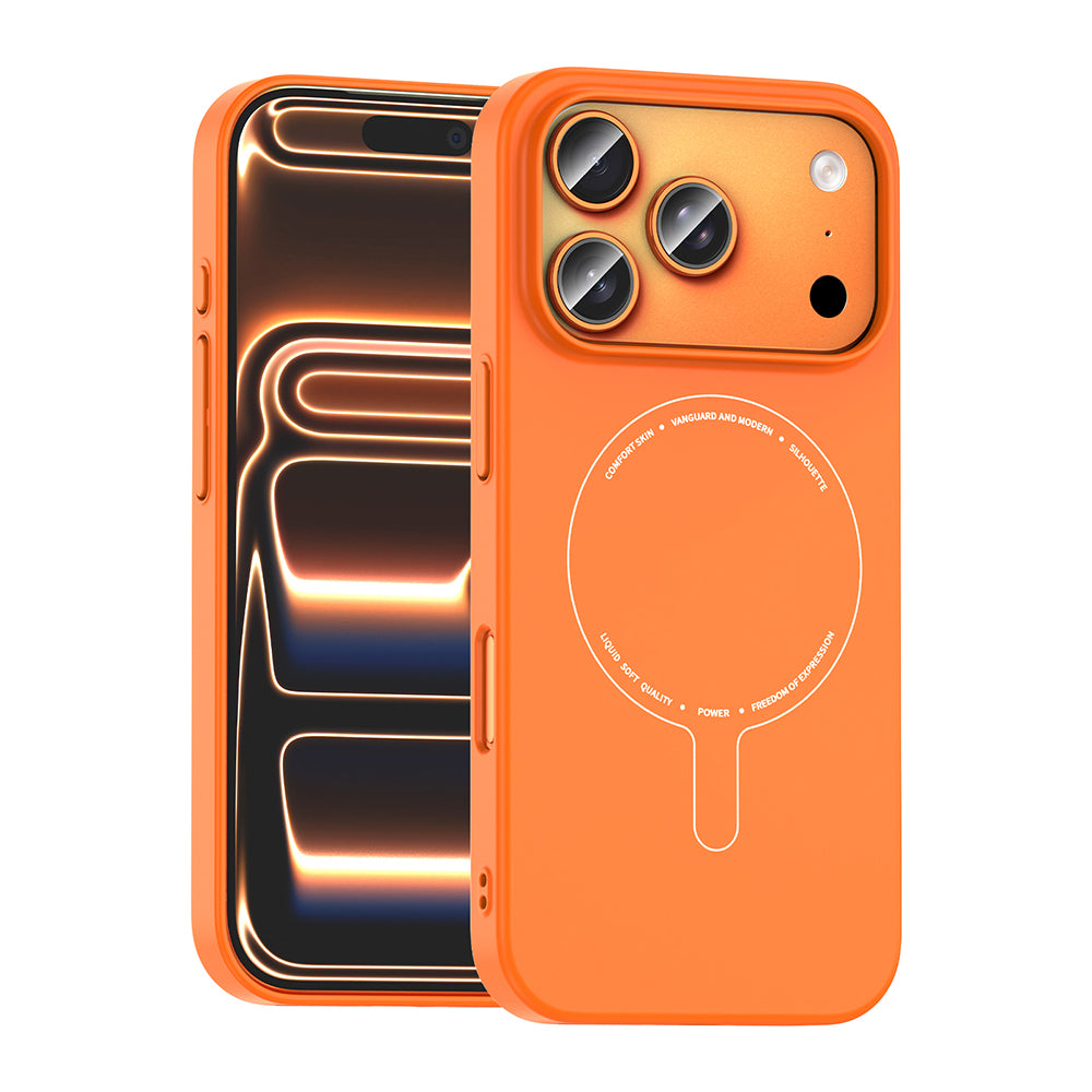 Apple iPhone 17 Pro Max Kılıf M-Safe Şarj Özellikli Kamera Korumalı Zore Elio Sert PC Kapak