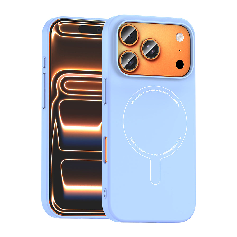 Apple iPhone 17 Pro Max Kılıf M-Safe Şarj Özellikli Kamera Korumalı Zore Elio Sert PC Kapak