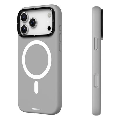 iPhone 17 Pro Max Kılıf M-Safe Şarj Özellikli Kamera Standlı Youngkit Gel Cream Serisi Kapak