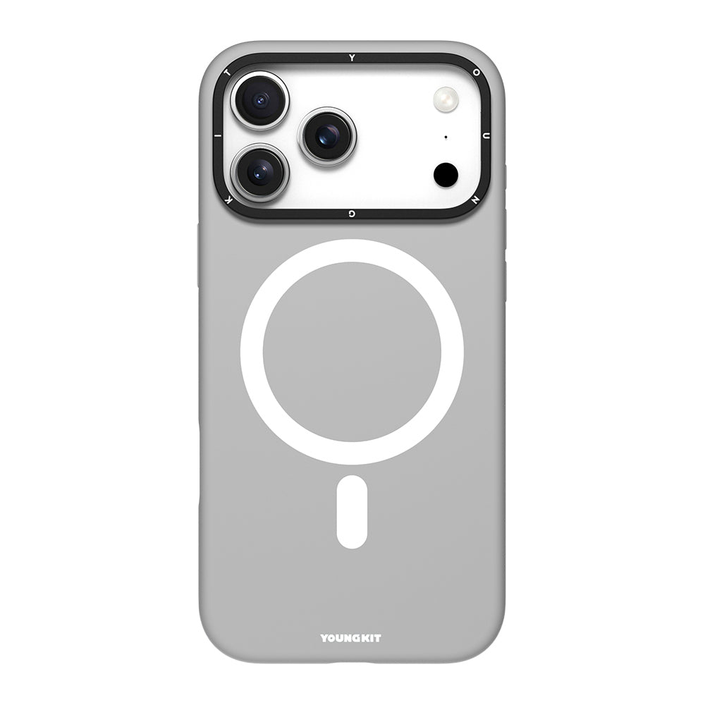 iPhone 17 Pro Max Kılıf M-Safe Şarj Özellikli Kamera Standlı Youngkit Gel Cream Serisi Kapak