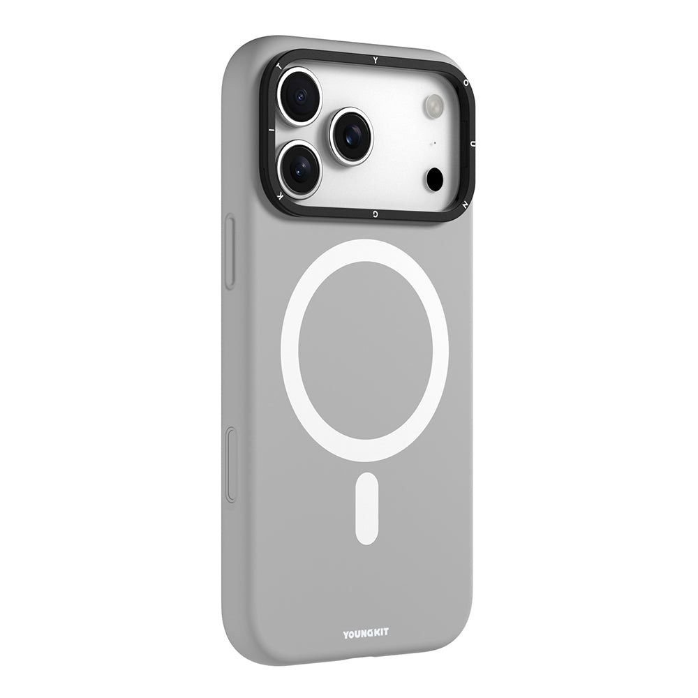 iPhone 17 Pro Max Kılıf M-Safe Şarj Özellikli Kamera Standlı Youngkit Gel Cream Serisi Kapak