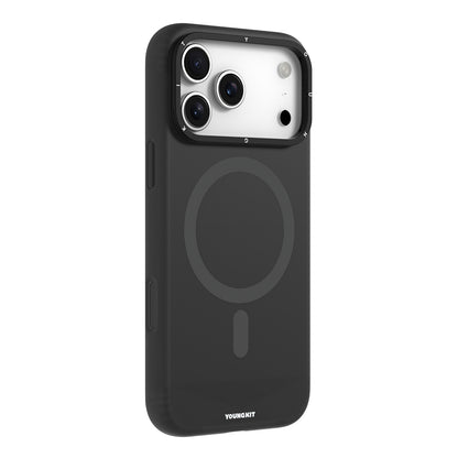 iPhone 17 Pro Max Kılıf M-Safe Şarj Özellikli Kamera Standlı Youngkit Gel Cream Serisi Kapak