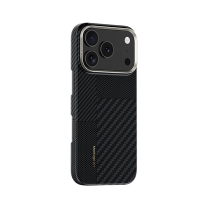 iPhone 17 Pro Max Kılıf M-safe Şarj Özellikli Karbon Fiber Benks Montage ArmorAir Kevlar Kapak