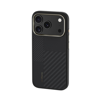 iPhone 17 Pro Max Kılıf M-safe Şarj Özellikli Karbon Fiber Benks Montage Hybrid ArmorPro Kevlar Kapak