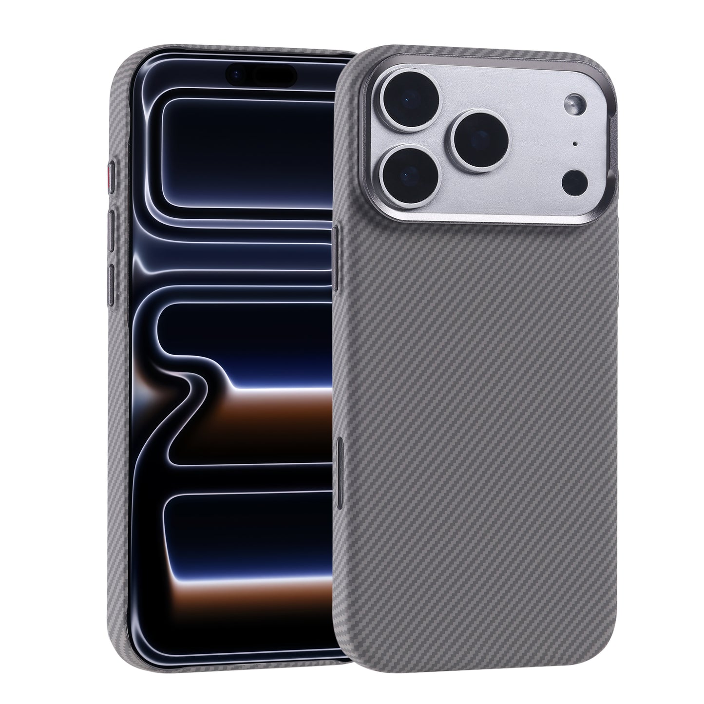 Apple iPhone 17 Pro Max Kılıf M-safe Şarj Özellikli Karbon Fiber Görünümlü Zore Nekst Kapak