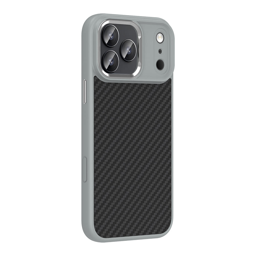 Apple iPhone 17 Pro Max Kılıf M-Safe Şarj Özellikli Karbon Fiber Görünümlü Zore Truva Silikon Kapak