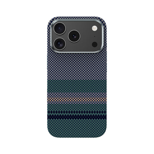 iPhone 17 Pro Max Kılıf M-safe Şarj Özellikli Karbon Fiber Tasarımlı Benks Aurora ArmorPro Kevlar Kapak