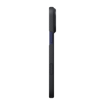 Apple iPhone 17 Pro Max Kılıf M-safe Şarj Özellikli Lumintex Teknolojili Fosforlu Aramid Fiber Pitaka Tactile Woven Aries Serisi Kapak