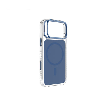 Apple iPhone 17 Pro Max Kılıf M-safe Şarj Özellikli Metal Kamera Çerçeveli Airbag Tasarımlı Lenyes CK221 Sert PC Kapak