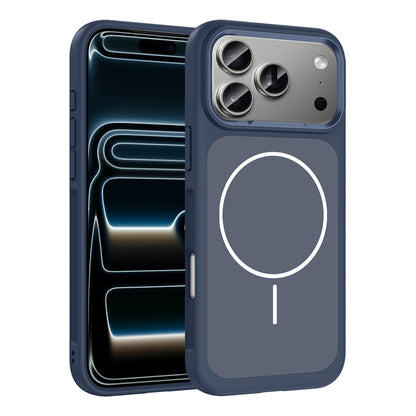 Apple iPhone 17 Pro Max Kılıf M-Safe Şarj Özellikli Metal Kamera Çerçeveli Zore Sanremo Silikon Kapak
