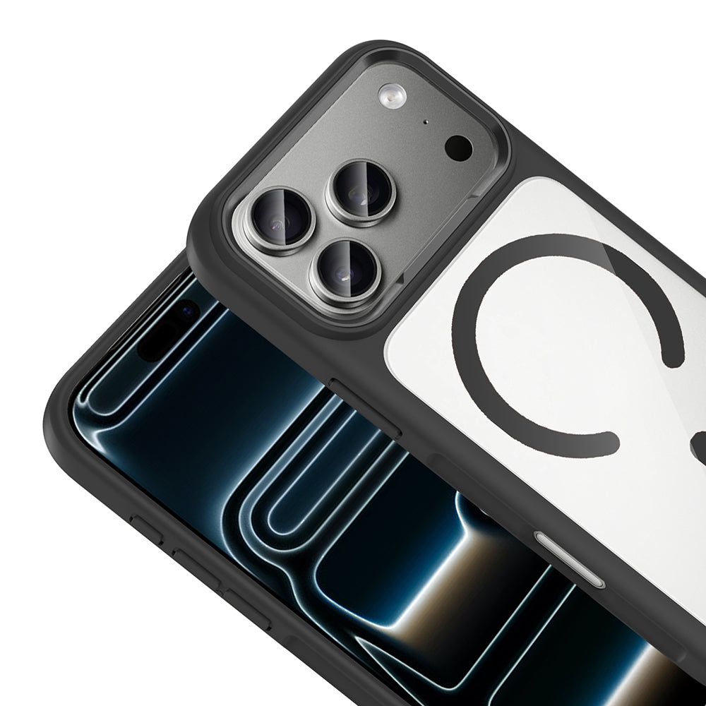 Apple iPhone 17 Pro Max Kılıf M-Safe Şarj Özellikli Metal Kamera Çerçeveli Zore Tiko Kapak