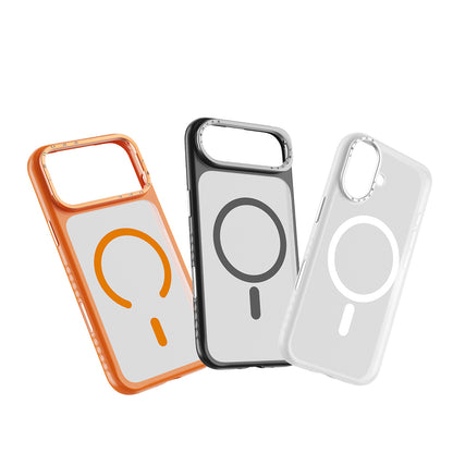 iPhone 17 Pro Max Kılıf M-safe Şarj Özellikli Metal Kamera Standlı Lenyes CK226 PC Kapak