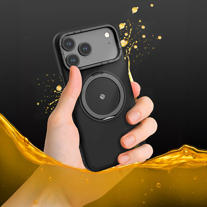 Apple iPhone 17 Pro Max Kılıf M-safe Şarj Özellikli Metal Standlı Lenyes CK225 Kapak