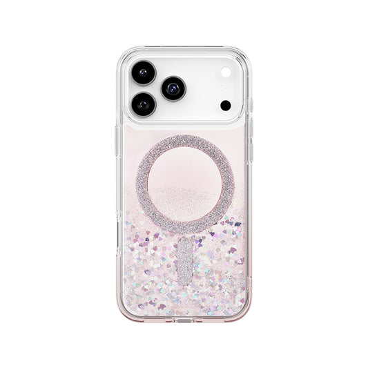 iPhone 17 Pro Max Kılıf M-safe Şarj Özellikli Parlak Halkalı Coehl Solea Kapak