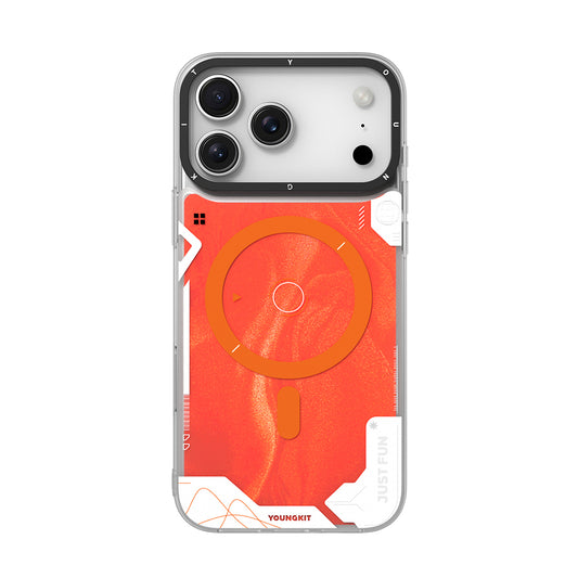 iPhone 17 Pro Max Kılıf M-safe Şarj Özellikli Parlak Kumlu Sıvılı Tasarımlı Galaxy Fantasy Serisi Kapak