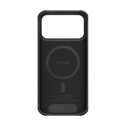 iPhone 17 Pro Max Kılıf M-safe Şarj Özellikli Pitaka Aramid Pro Guard Serisi Black-Gray Kapak