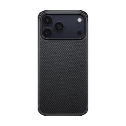 iPhone 17 Pro Max Kılıf M-safe Şarj Özellikli Pitaka Aramid Pro Guard Serisi Black-Gray Kapak