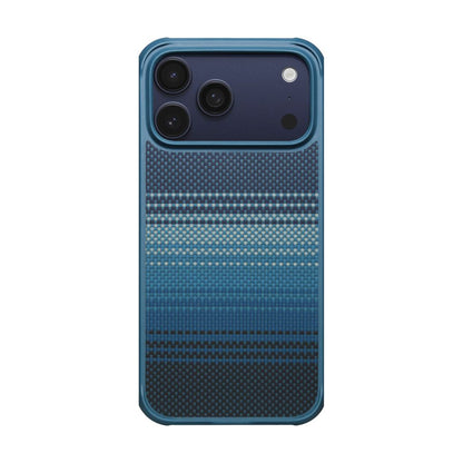 iPhone 17 Pro Max Kılıf M-safe Şarj Özellikli Pitaka Tactile Woven Sunset-Moonrise Aramid Pro Guard Serisi Kapak