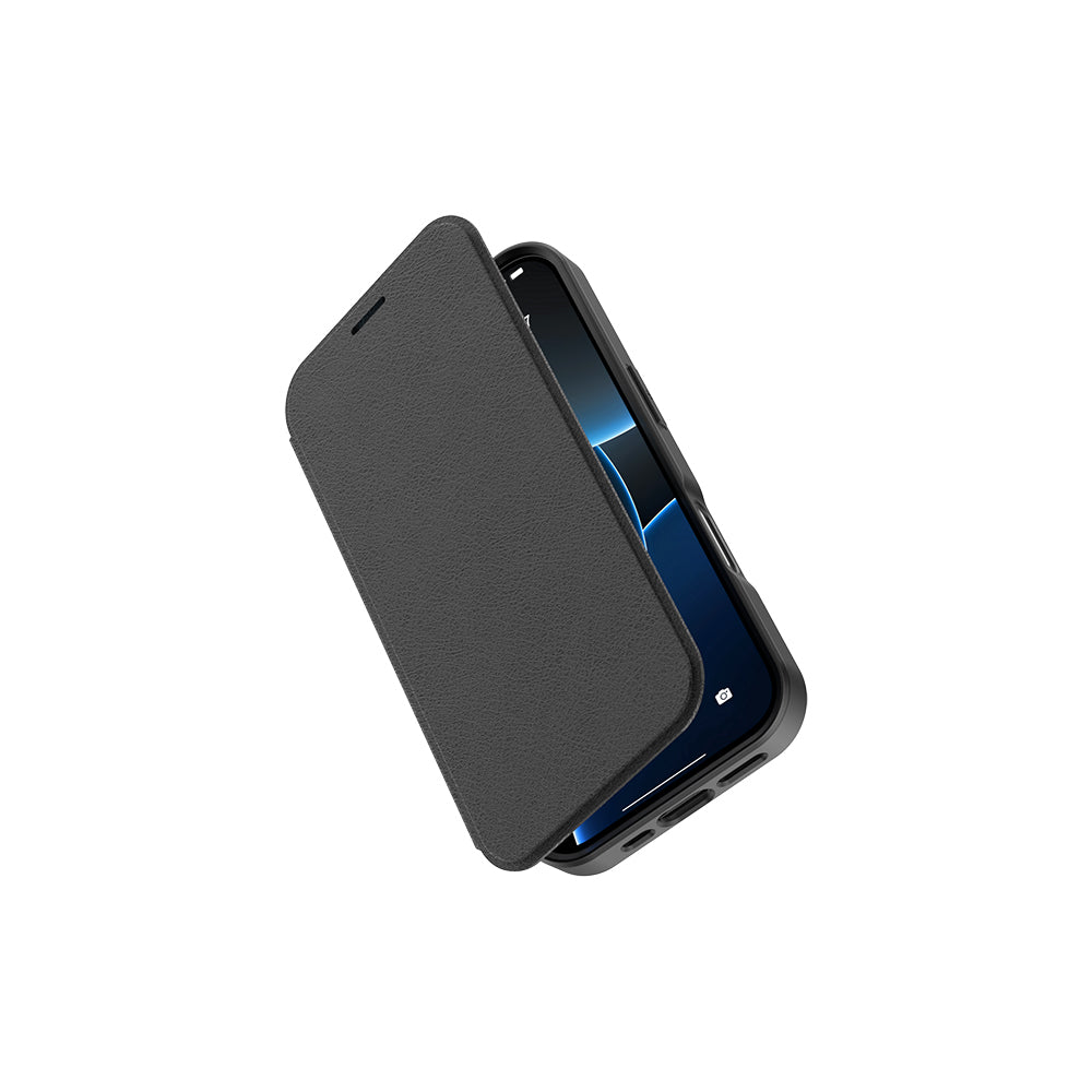 iPhone 17 Pro Max Kılıf M-Safe Şarj Özellikli Raptic Air Folio Şeffaf Kartlıklı Kapaklı Kılıf