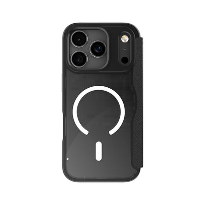 iPhone 17 Pro Max Kılıf M-Safe Şarj Özellikli Raptic Air Folio Şeffaf Kartlıklı Kapaklı Kılıf