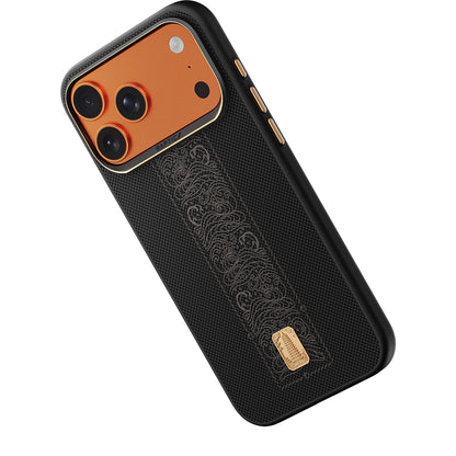 Apple iPhone 17 Pro Max Kılıf M-safe Şarj Özellikli Raptic Aramid Dual Rise Serisi 24 Ayar Altın Kaplamalı Kapak