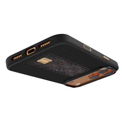 Apple iPhone 17 Pro Max Kılıf M-safe Şarj Özellikli Raptic Aramid Dual Rise Serisi 24 Ayar Altın Kaplamalı Kapak
