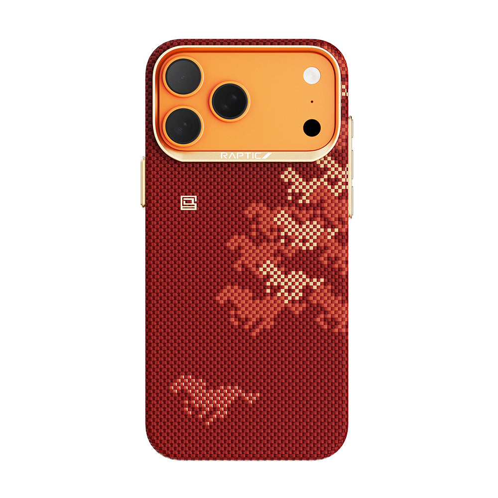 Apple iPhone 17 Pro Max Kılıf M-safe Şarj Özellikli Raptic Aramid Skin Chivalry Serisi Kapak
