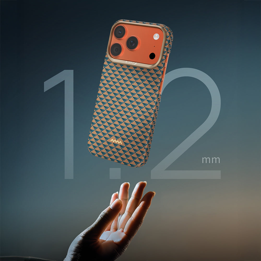 iPhone 17 Pro Max Kılıf M-safe Şarj Özellikli Raptic Aramid Skin Origin Serisi Kapak