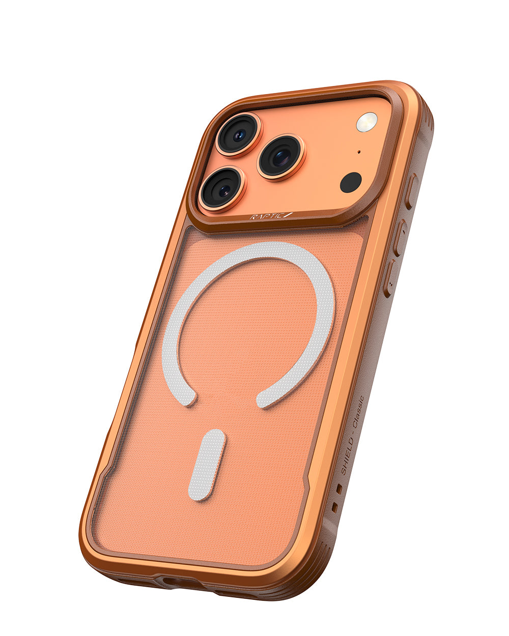 iPhone 17 Pro Max Kılıf M-safe Şarj Özellikli Raptic Shield Classic Serisi Şeffaf Arka Yüzey C-Magnet Kapak