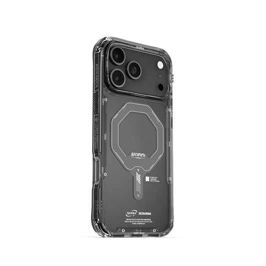 iPhone 17 Pro Max Kılıf M-safe Şarj Özellikli Şeffaf Airbag Tasarımlı Skinarma Saido Mag-Charge Kapak