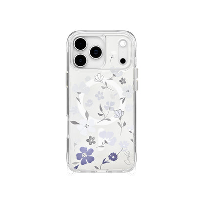 iPhone 17 Pro Max Kılıf M-safe Şarj Özellikli Şeffaf Arka Yüzey Çiçekli Coehl Amara Kapak