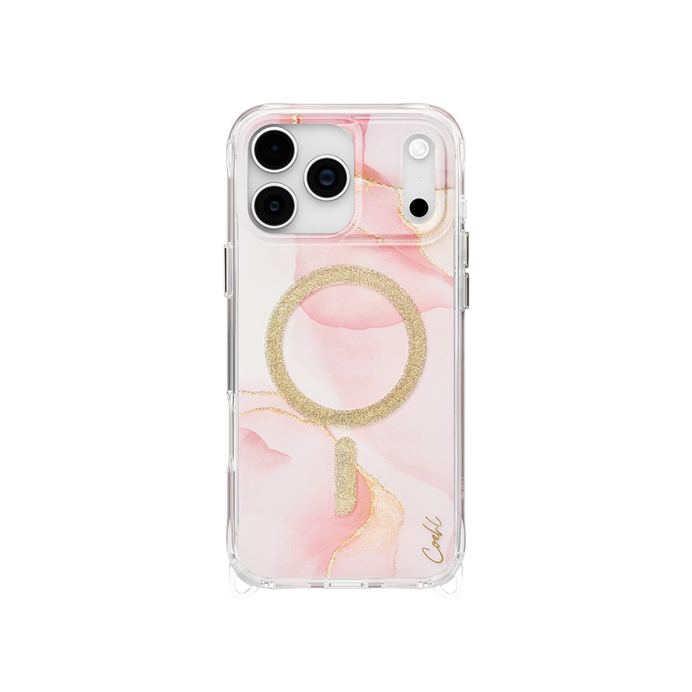 iPhone 17 Pro Max Kılıf M-safe Şarj Özellikli Simli Magnetik Coehl Aeris Kapak