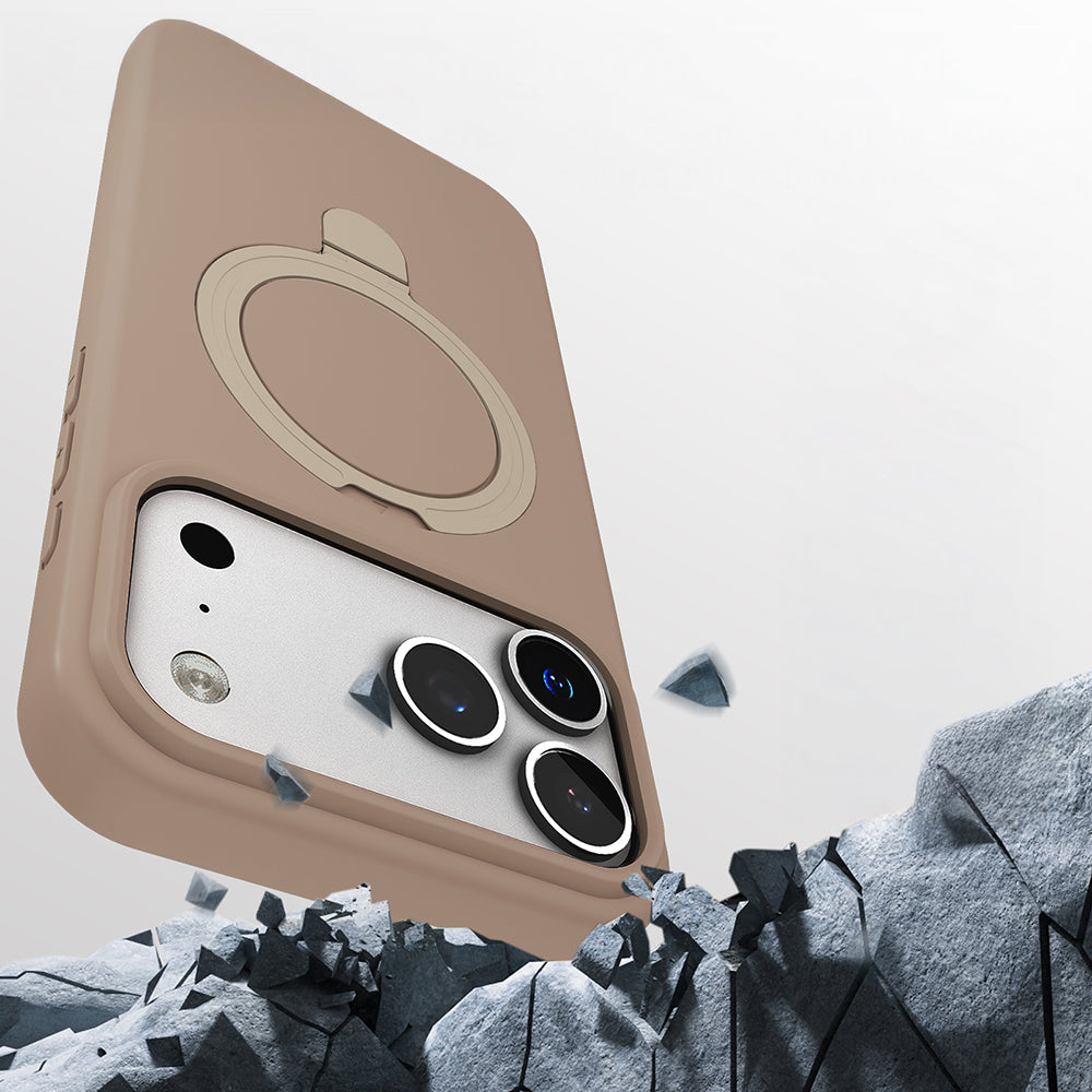 Apple iPhone 17 Pro Max Kılıf M-safe Şarj Özellikli Standlı Zore Samara Kapak