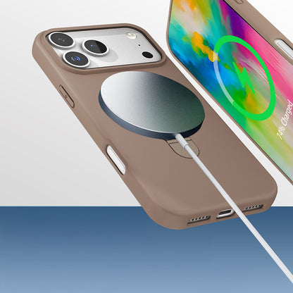 Apple iPhone 17 Pro Max Kılıf M-safe Şarj Özellikli Standlı Zore Samara Kapak