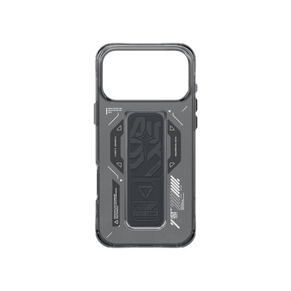 iPhone 17 Pro Max Kılıf M-safe Şarj Özellikli Teknoloji Desenli Skinarma Helio Mag Charge Standlı Kapak