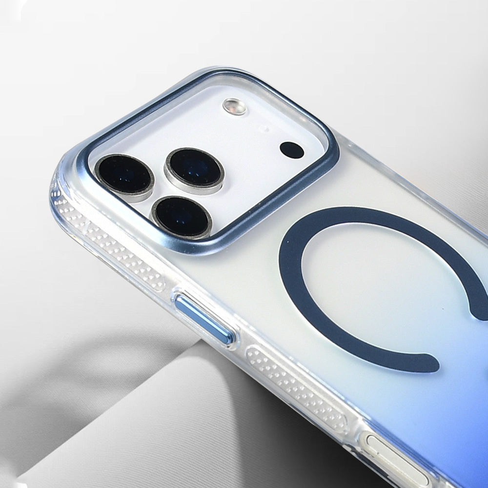 Apple iPhone 17 Pro Max Kılıf M-safe Şarj Özellikli Transparan Renk Geçişli Zore Toros Kapak