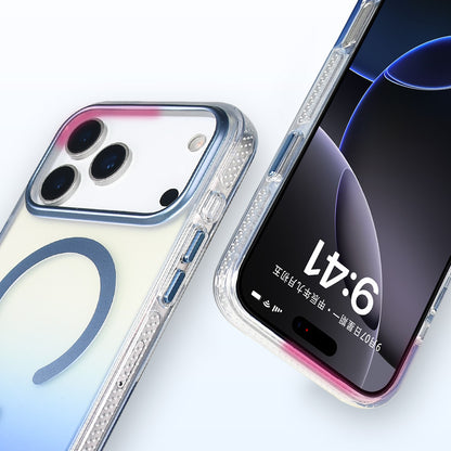 Apple iPhone 17 Pro Max Kılıf M-safe Şarj Özellikli Transparan Renk Geçişli Zore Toros Kapak