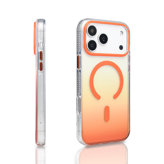 Apple iPhone 17 Pro Max Kılıf M-safe Şarj Özellikli Transparan Renk Geçişli Zore Toros Kapak