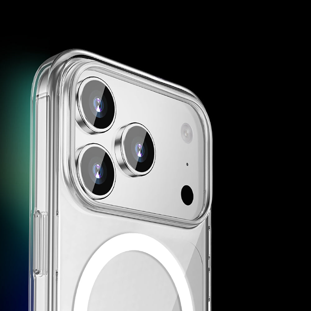 iPhone 17 Pro Max Kılıf M-safe Şarj Özellikli Transparan Sert PC Wlons Pita Kapak