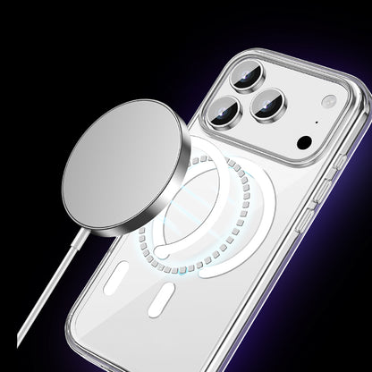 iPhone 17 Pro Max Kılıf M-safe Şarj Özellikli Transparan Sert PC Wlons Pita Kapak
