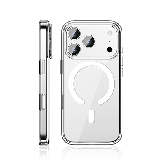 iPhone 17 Pro Max Kılıf M-safe Şarj Özellikli Transparan Sert PC Wlons Pita Kapak