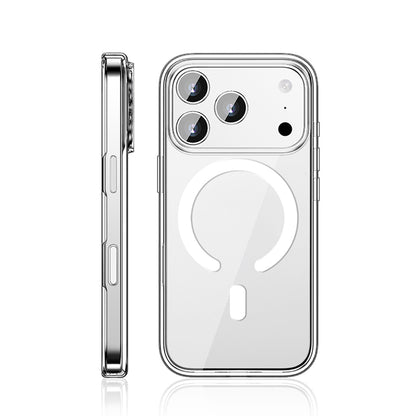 iPhone 17 Pro Max Kılıf M-safe Şarj Özellikli Transparan Sert PC Wlons Pita Kapak