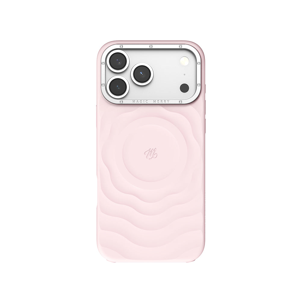 Apple iPhone 17 Pro Max Kılıf M-safe Şarj Özellikli Wiwu Magic Merry Blossom Drift Serisi Kapak