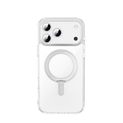 iPhone 17 Pro Max Kılıf M-safe Şarj Özellikli  Wiwu MCC-201 iShield Ultra Serisi Standlı Crystal Sert PC Kapak