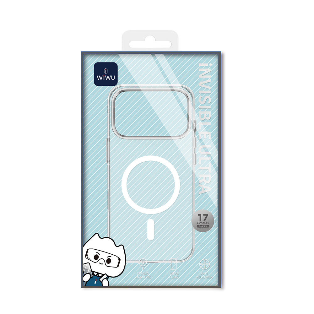 iPhone 17 Pro Max Kılıf M-safe Şarj Özellikli Wiwu YXK-208 Invisible Ultra Sert PC Kapak