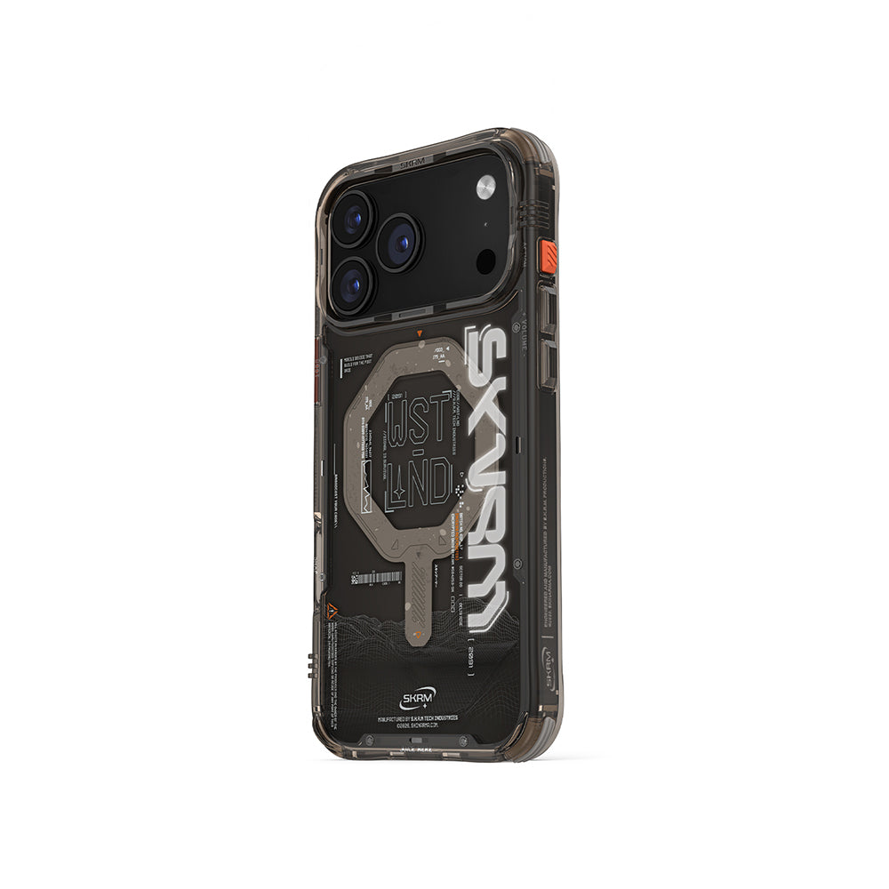 iPhone 17 Pro Max Kılıf M-safe Şarj Özellikli Yazı Desenli Airbag Tasarımlı Skinarma Sonix Kapak