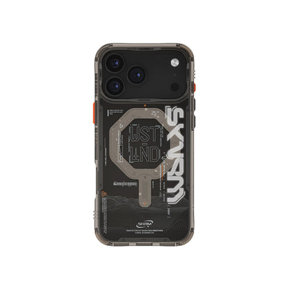 iPhone 17 Pro Max Kılıf M-safe Şarj Özellikli Yazı Desenli Airbag Tasarımlı Skinarma Sonix Kapak