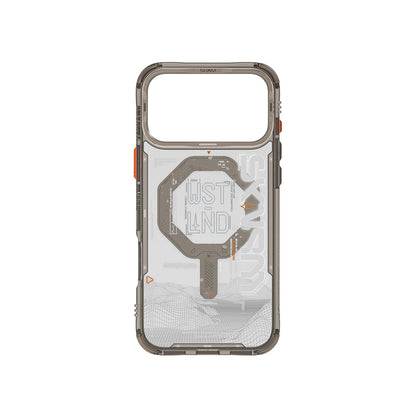 iPhone 17 Pro Max Kılıf M-safe Şarj Özellikli Yazı Desenli Airbag Tasarımlı Skinarma Sonix Kapak